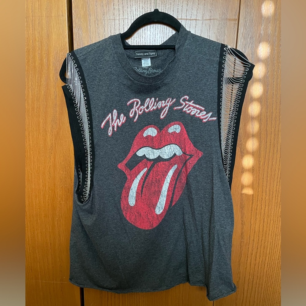 The Rolling Stones Redone Top, Chain Detail